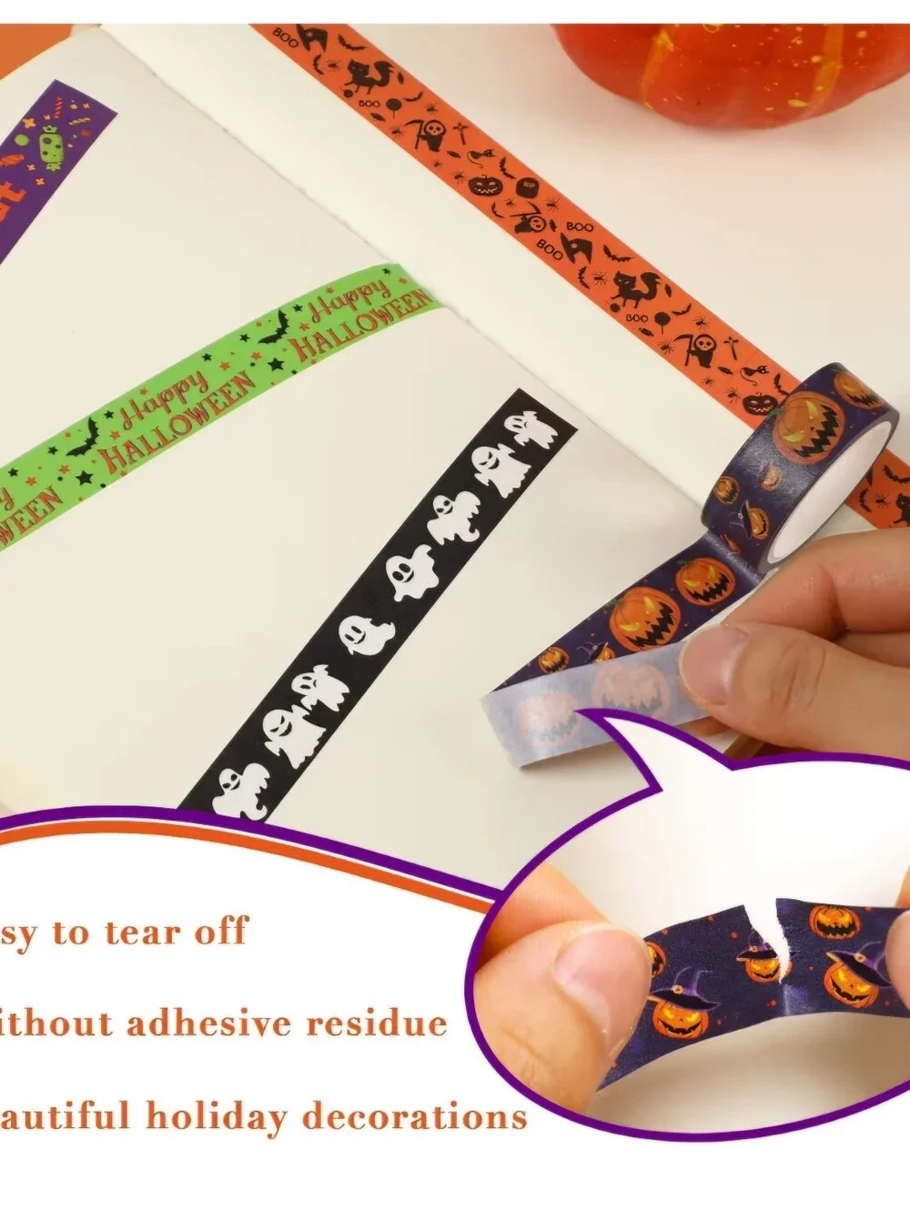 12 Rolls Halloween Washi Tape 15mm Wide Halloween